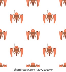 Robot crab pattern seamless background texture repeat wallpaper geometric vector