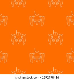 Robot crab pattern vector orange for any web design best