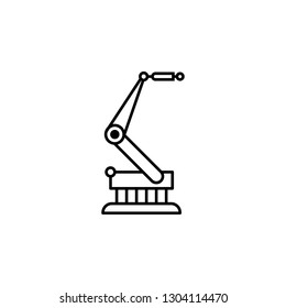 robot, crane outline icon. Signs and symbols can be used for web, logo, mobile app, UI, UX