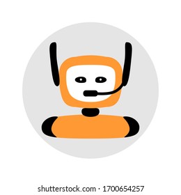 Robot, customer service. Vector illustraion