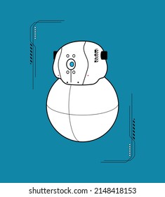 Robot. Customer support service chat bot. Flat vector illustration