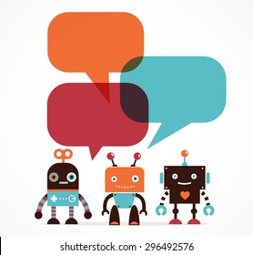 Robot cute icons and characters 