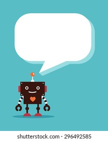 Robot adorables iconos y personajes 