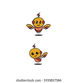Robot Cute Logo Symbols Templates