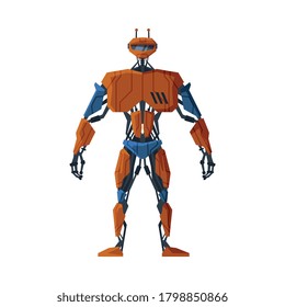 Robot Cybernetic Organism, Android Future Robotic Technology, Artificial Intelligence Vector Illustration on White Background