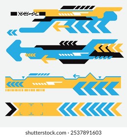 robot cyberpunk y2k 2000s gaming futuristic icon pattern  set collection template hud for branding fashion t-shirt decoration decals, 2d illustration rendering vector 