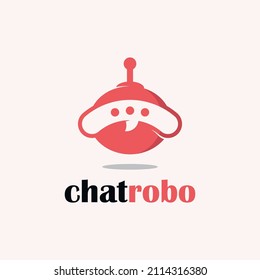 Robot cyborg chat message icon logo design premium vector