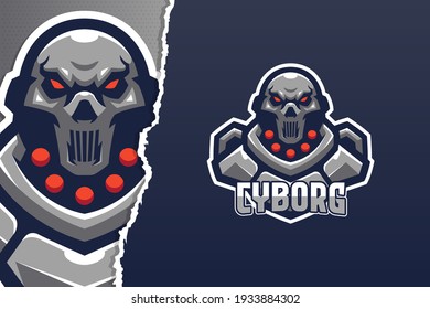 Robot Cyborg E-sport Game Logo Template