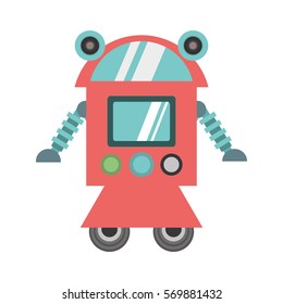 robot cyborg machine futuristic vector illustration eps 10