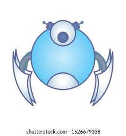 robot cyborg tech isolated icon vector illustration design