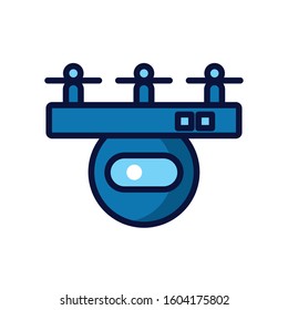 robot cyborg tech isolated icon vector illustration design