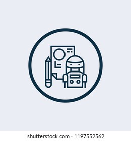 Robot design icon. Vector illustration
