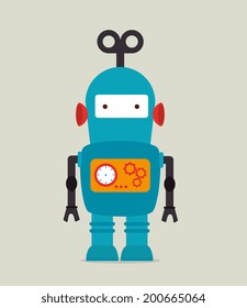Robot design over beige background, vector illustration