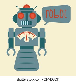 robot design over beige background vector illustration 