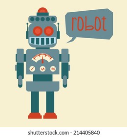 robot design over beige background vector illustration 