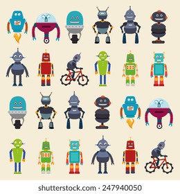 Robot design over beige background, vector illustration.