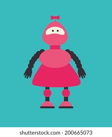 Robot design over blue background, vector illustration