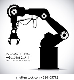 robot design over gray background vector illustration 