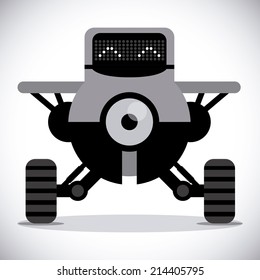 robot design over gray background vector illustration 