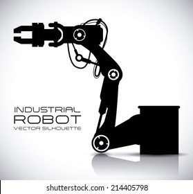 robot design over gray background vector illustration 