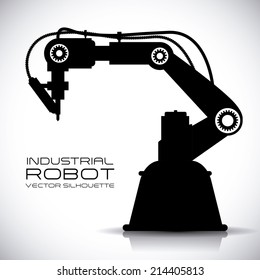 robot design over gray background vector illustration 