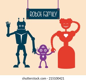 robot design over  pink background vector illustration 