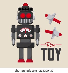 robot design over  pink background vector illustration 