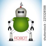 Robot design over white background, vector illustration