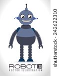 Robot design over white background, vector illustration