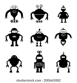 Robot design over white background, vector illustration