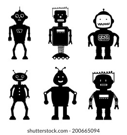 Robot design over white background, vector illustration