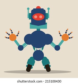 robot design over  white background vector illustration 