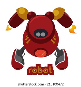 robot design over  white background vector illustration 