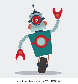 robot design over  white background vector illustration 