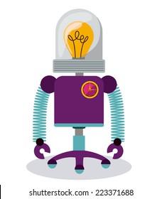 Robot design over white background, vector illustration 