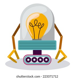 Robot design over white background, vector illustration 