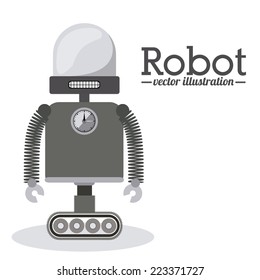 Robot design over white background, vector illustration 