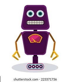 Robot design over white background, vector illustration 