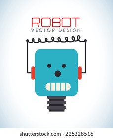 Robot design over white background, vector illustration