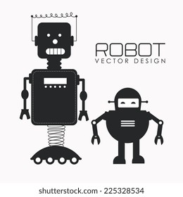 Robot design over white background, vector illustration