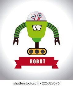 Robot design over white background, vector illustration Robot design over white background, vector illustration