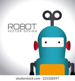 Robot design over white background, vector illustration