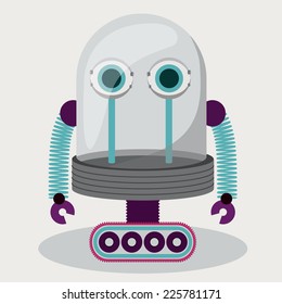 Robot design over white background, vector illustration 