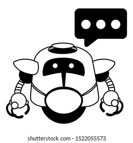 Robot design, Robotic technology futuristic toy machine or cyborg, science and android theme Vector illustration