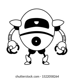 Robot design, Robotic technology futuristic toy machine or cyborg, science and android theme. Vector illustration.