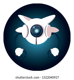Robot design, Robotic tecnology futuristic toy machine cyborg science and android theme Vector illustration