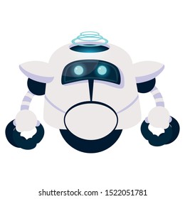 Robot design, Robotic tecnology futuristic toy machine or cyborg, science and android theme Vector illustration