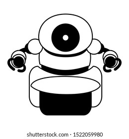 Robot design, Robotic tecnology futuristic toy machine cyborg science and android theme Vector illustration