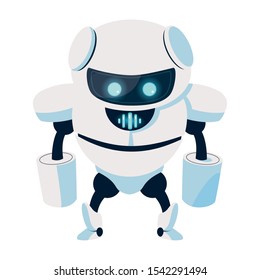Robot design, Robotic tecnology futuristic toy machine cyborg science and android theme Vector illustration