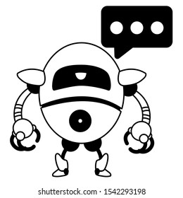 Robot design, Robotic tecnology futuristic toy machine cyborg science and android theme Vector illustration
